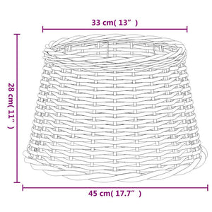 Καπέλο Φωτιστικού Λευκό Ø45x28 εκ. από Wicker