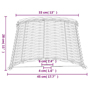 Καπέλο Φωτιστικού Λευκό Ø45x28 εκ. από Wicker
