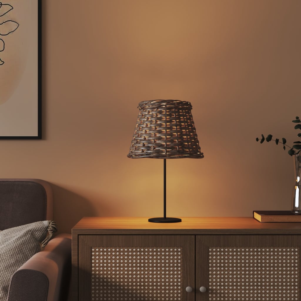 Καπέλο Φωτιστικού Καφέ Ø15x12 εκ. από Wicker - Pakobazaar