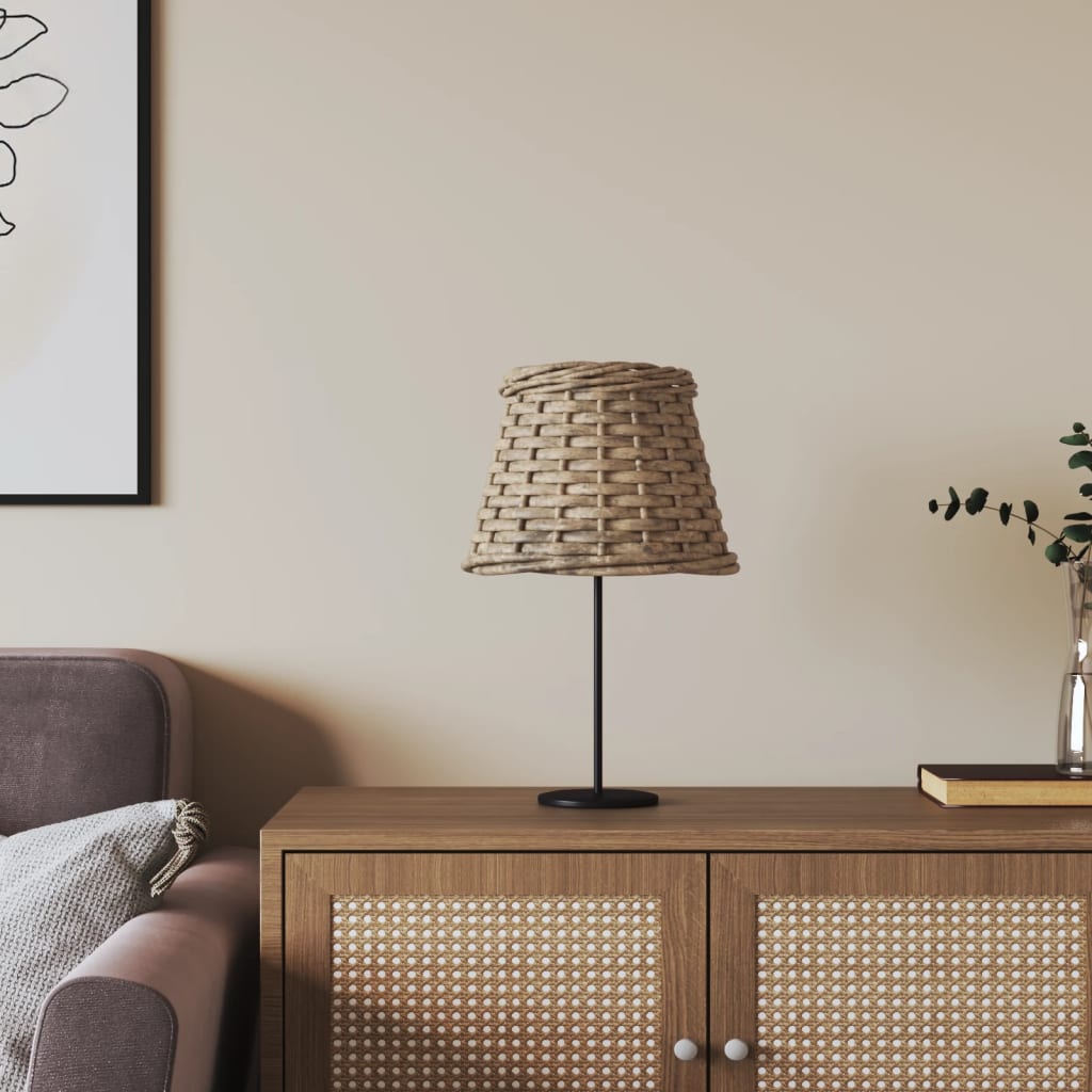 Καπέλο Φωτιστικού Καφέ Ø15x12 εκ. από Wicker - Pakobazaar