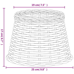 Καπέλο Φωτιστικού Καφέ Ø25x17 εκ. από Wicker