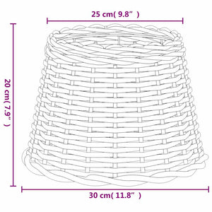 Καπέλο Φωτιστικού Καφέ Ø30x20 εκ. από Wicker - Pakobazaar