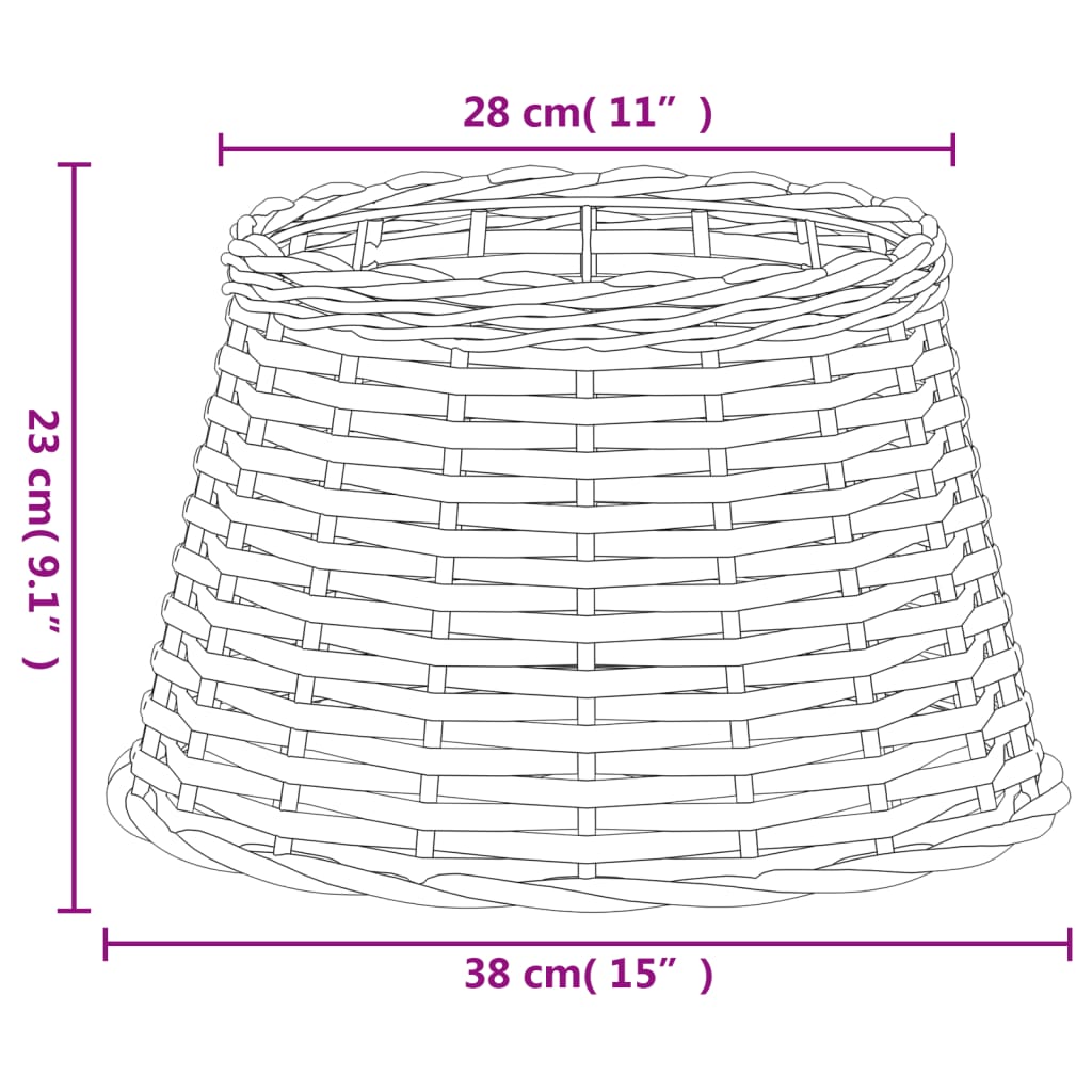 Καπέλο Φωτιστικού Καφέ Ø38x23 εκ. από Wicker - Pakobazaar
