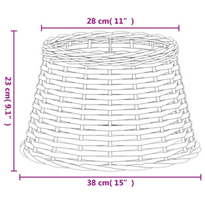 Καπέλο Φωτιστικού Καφέ Ø38x23 εκ. από Wicker - Pakobazaar