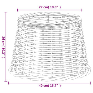 Καπέλο Φωτιστικού Καφέ Ø40x26 εκ. από Wicker