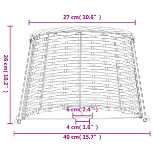 Καπέλο Φωτιστικού Καφέ Ø40x26 εκ. από Wicker