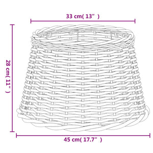 Καπέλο Φωτιστικού Καφέ Ø45x28 εκ. από Wicker