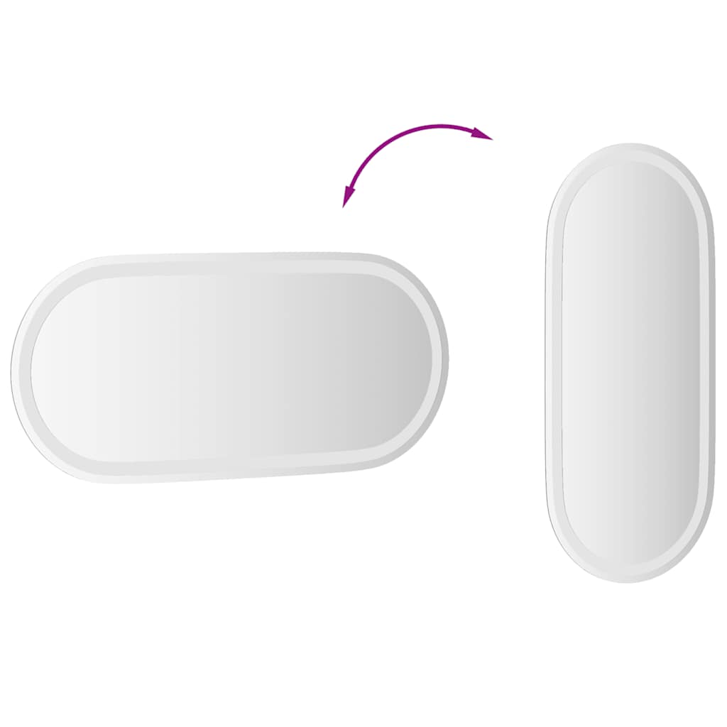 Καθρέφτης Μπάνιου με LED Οβάλ 80 x 35 εκ.