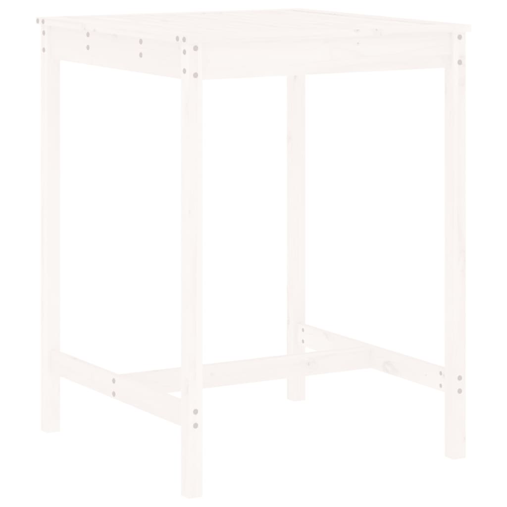 Σετ Επίπλων Μπαρ 3 Τεμαχίων Λευκό από Μασίφ Ξύλο Πεύκου