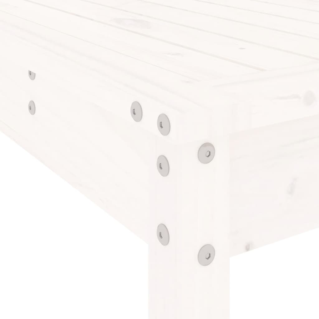 Έπιπλα Μπαρ Κήπου Σετ 9 Τεμαχίων Λευκό από Μασίφ Ξύλο Πεύκου