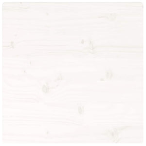 Επιφάνεια Τραπεζιού Τετράγωνη Λευκή 50x50x2,5 εκ. Μασίφ Πεύκο