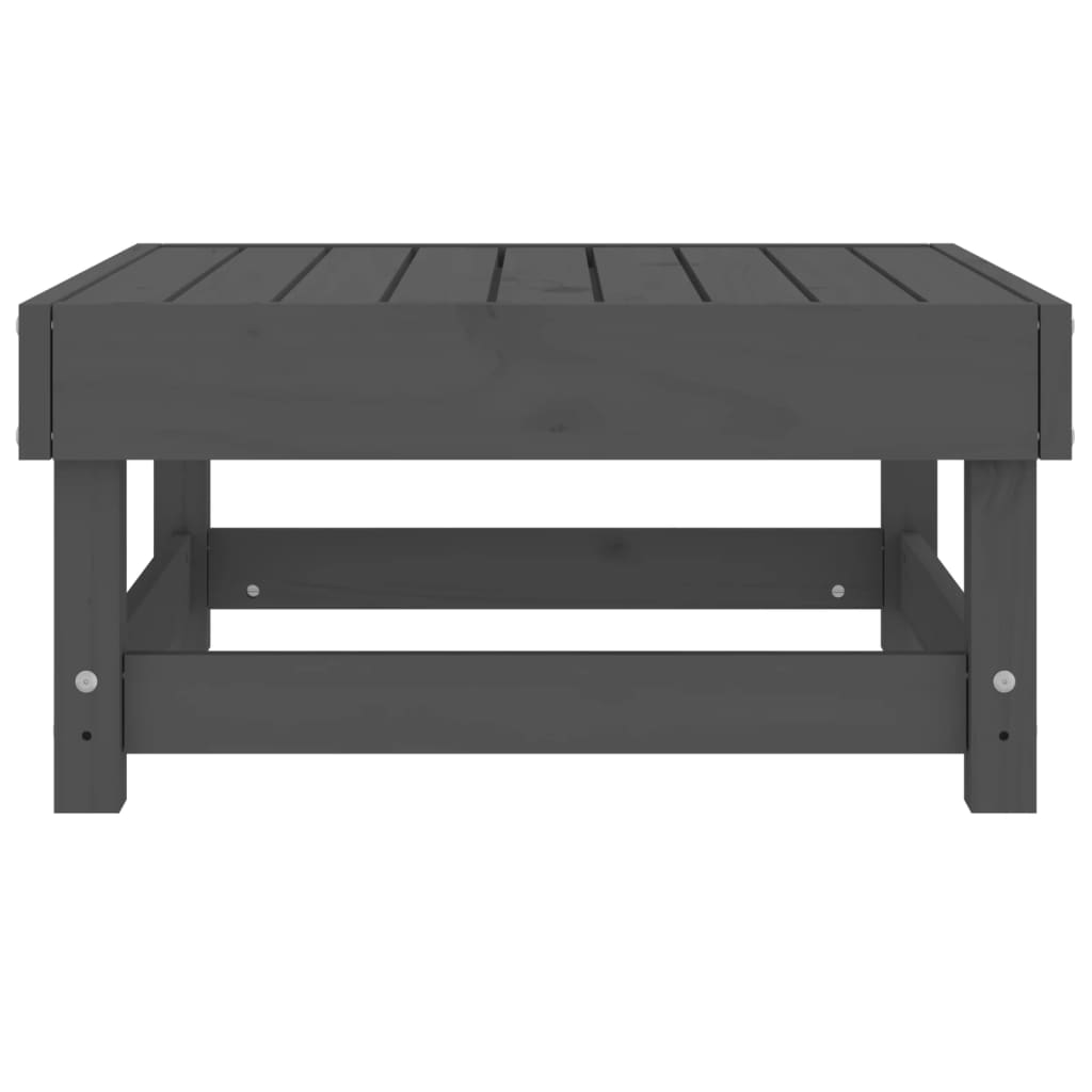 Υποπόδιο Κήπου Γκρι από Μασίφ Ξύλο Πεύκου - Pakobazaar