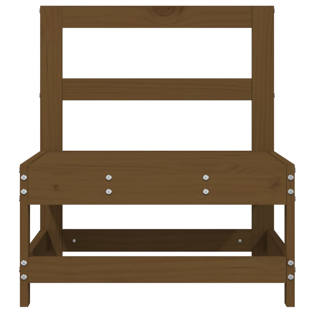 Καναπές Κήπου Μεσαίος Καφέ Μελί από Μασίφ Ξύλο Πεύκου - Pakobazaar