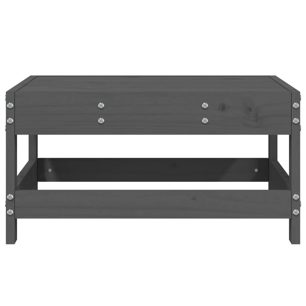 Υποπόδιο Κήπου Γκρι από Μασίφ Ξύλο Πεύκου - Pakobazaar