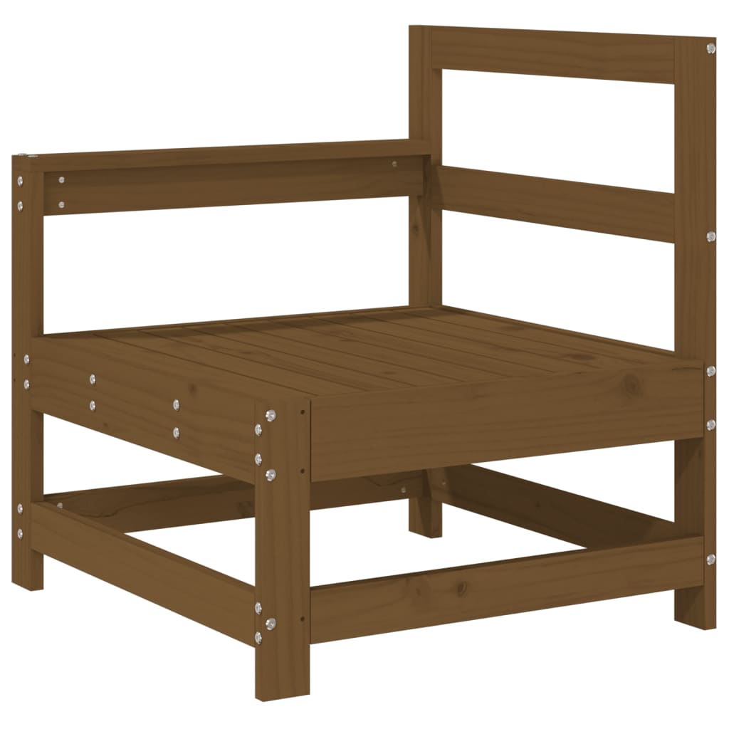 Καναπέδες Κήπου Γωνιακοί 2 τεμ. Καφέ Μελί από Μασίφ Ξύλο Πεύκου - Pakobazaar