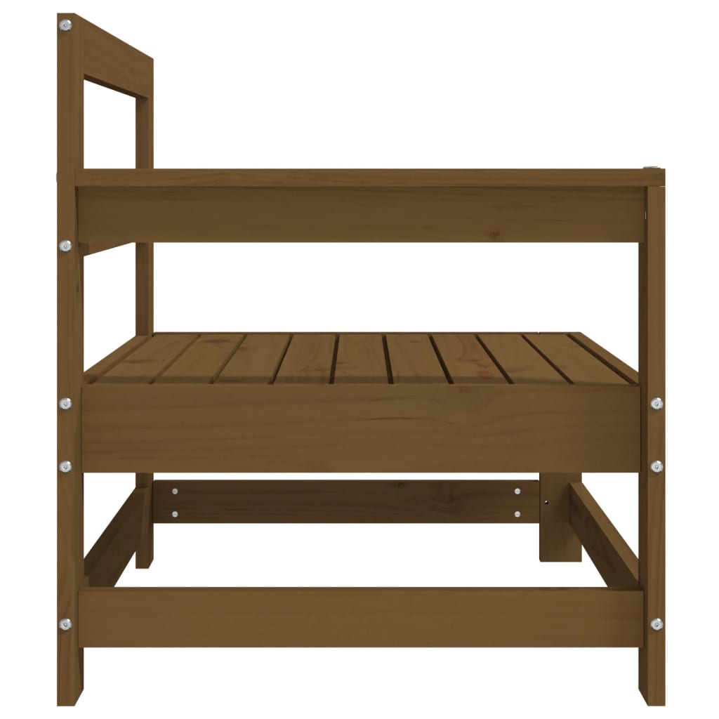 Καναπέδες Κήπου Γωνιακοί 2 τεμ. Καφέ Μελί από Μασίφ Ξύλο Πεύκου - Pakobazaar