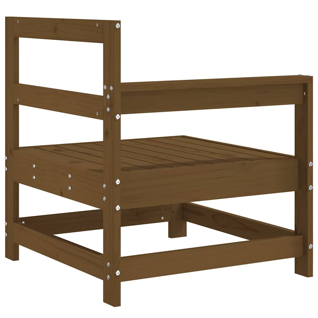 Καναπέδες Κήπου Γωνιακοί 2 τεμ. Καφέ Μελί από Μασίφ Ξύλο Πεύκου - Pakobazaar