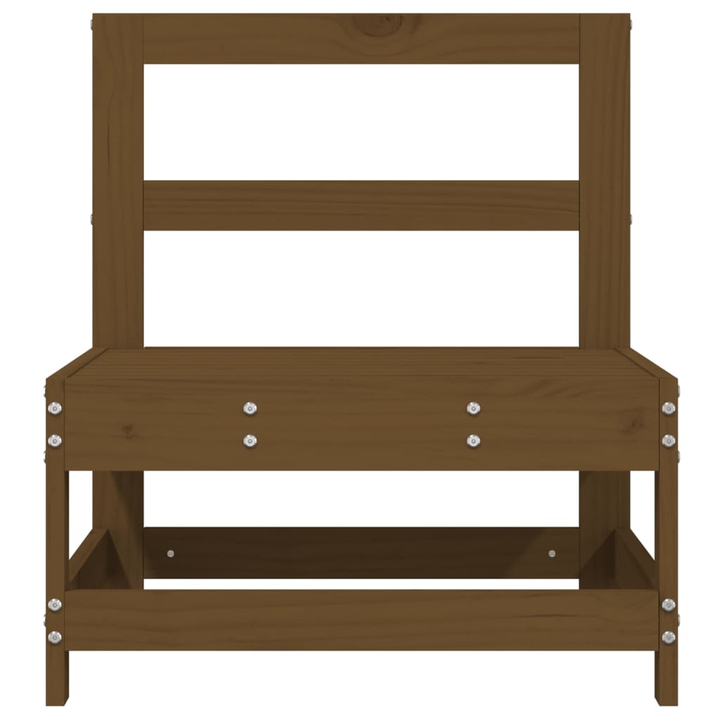 Καναπέδες Κήπου Μεσαίοι 2 τεμ. Καφέ Μελί από Μασίφ Ξύλο Πεύκου - Pakobazaar