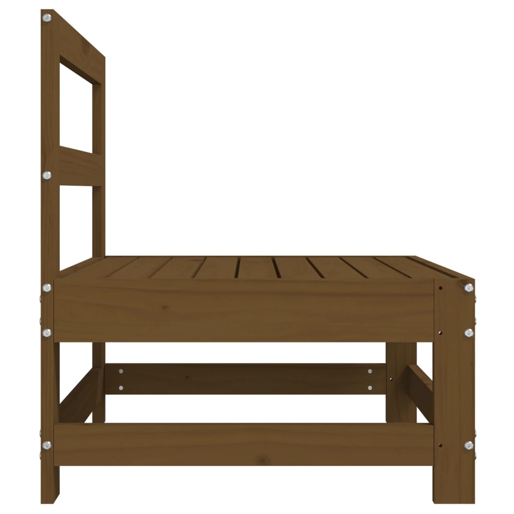 Καναπέδες Κήπου Μεσαίοι 2 τεμ. Καφέ Μελί από Μασίφ Ξύλο Πεύκου - Pakobazaar