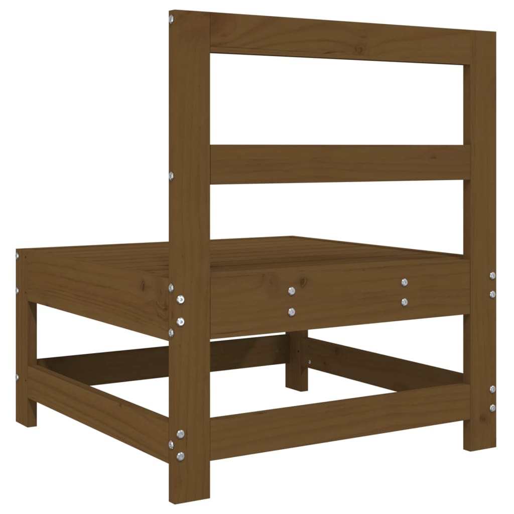 Καναπέδες Κήπου Μεσαίοι 2 τεμ. Καφέ Μελί από Μασίφ Ξύλο Πεύκου - Pakobazaar