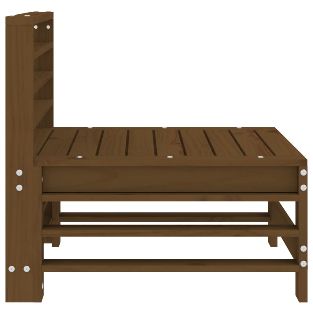 Καναπές Κήπου Μεσαίος Καφέ Μελί από Μασίφ Ξύλο Πεύκου - Pakobazaar