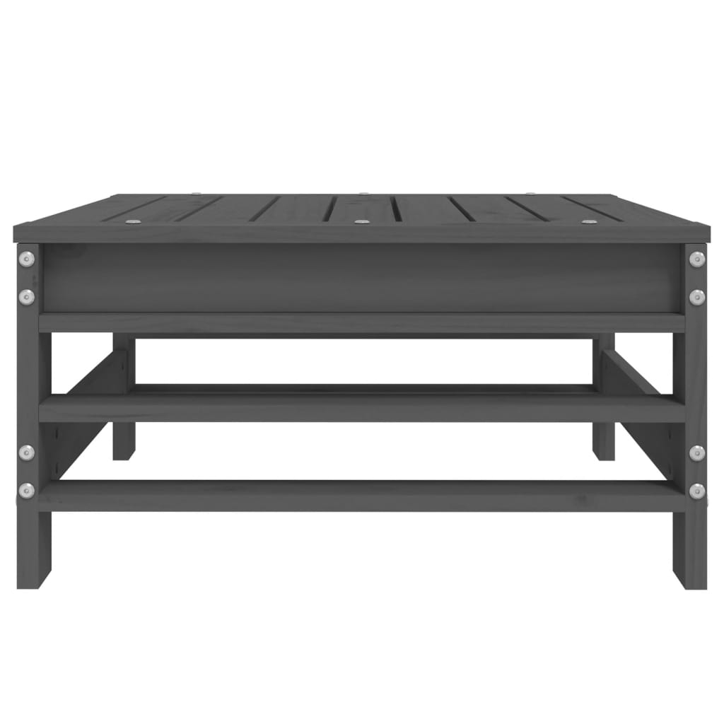 Υποπόδιο Κήπου Γκρι από Μασίφ Ξύλο Πεύκου - Pakobazaar