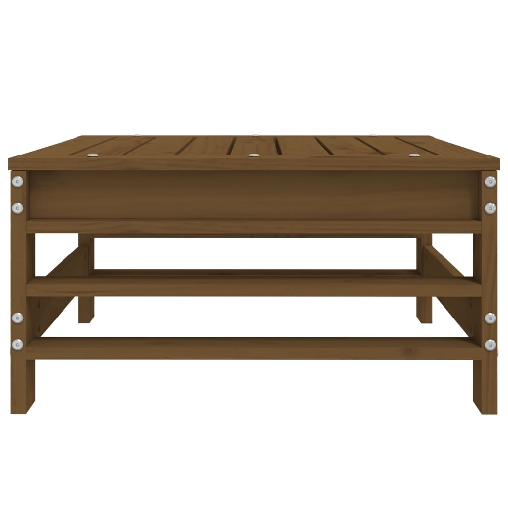 Υποπόδιο Κήπου Καφέ Μέλι από Μασίφ Ξύλο Πεύκου - Pakobazaar