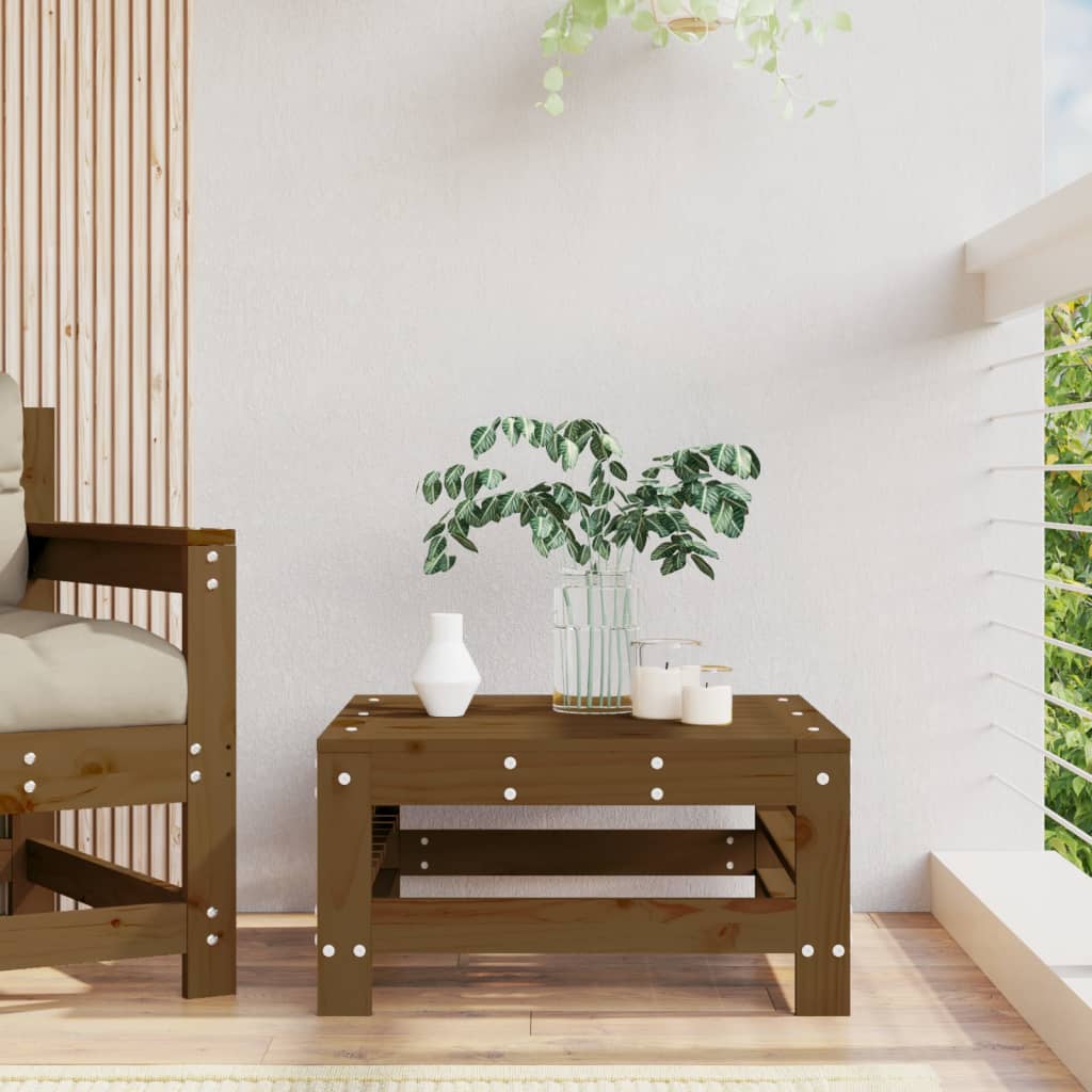 Υποπόδιο Κήπου Καφέ Μέλι από Μασίφ Ξύλο Πεύκου - Pakobazaar