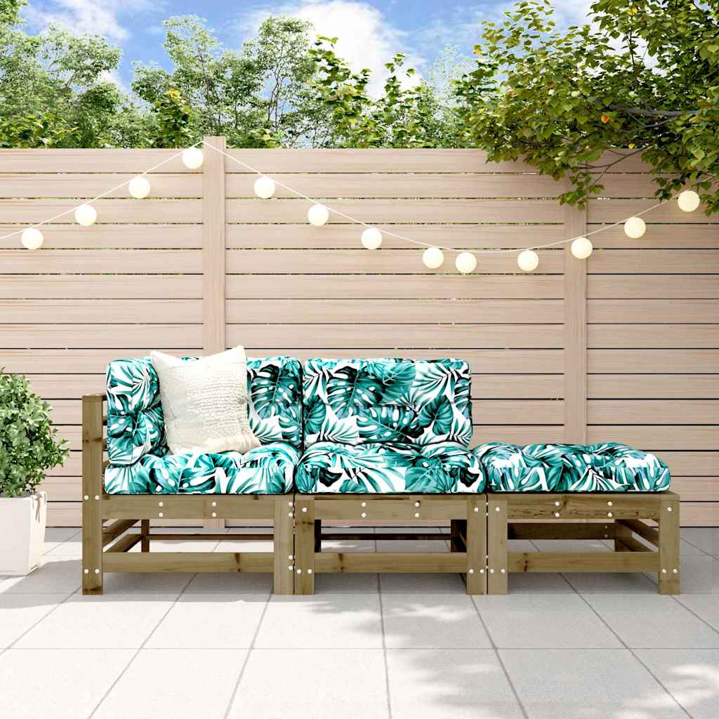 Σαλόνι Κήπου Σετ 3 Τεμαχίων από Εμποτισμένο Ξύλο Πεύκου - Pakobazaar