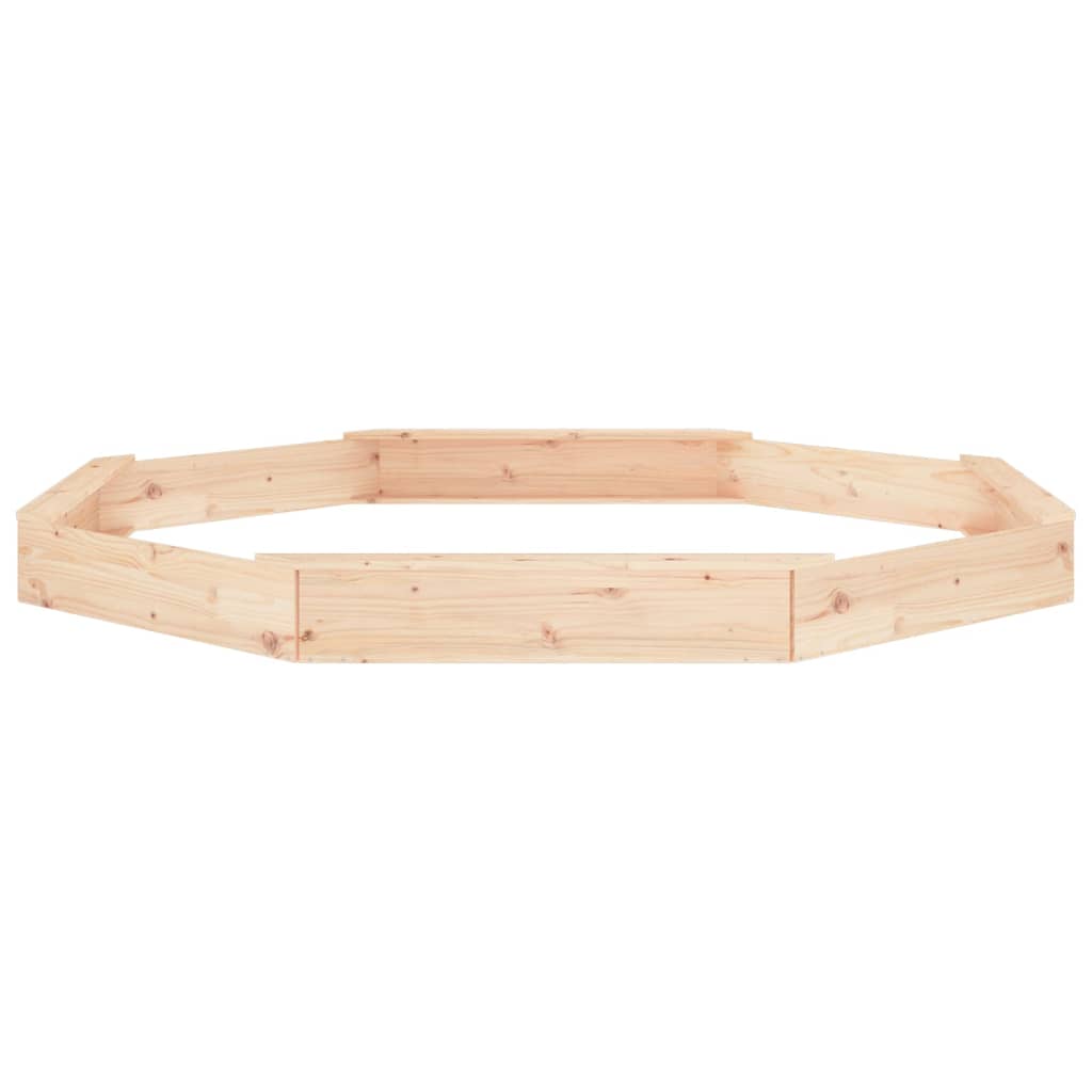 Αμμοδόχος με Καθίσματα Οκτάγωνη από Μασίφ Ξύλο Πεύκου - Pakobazaar