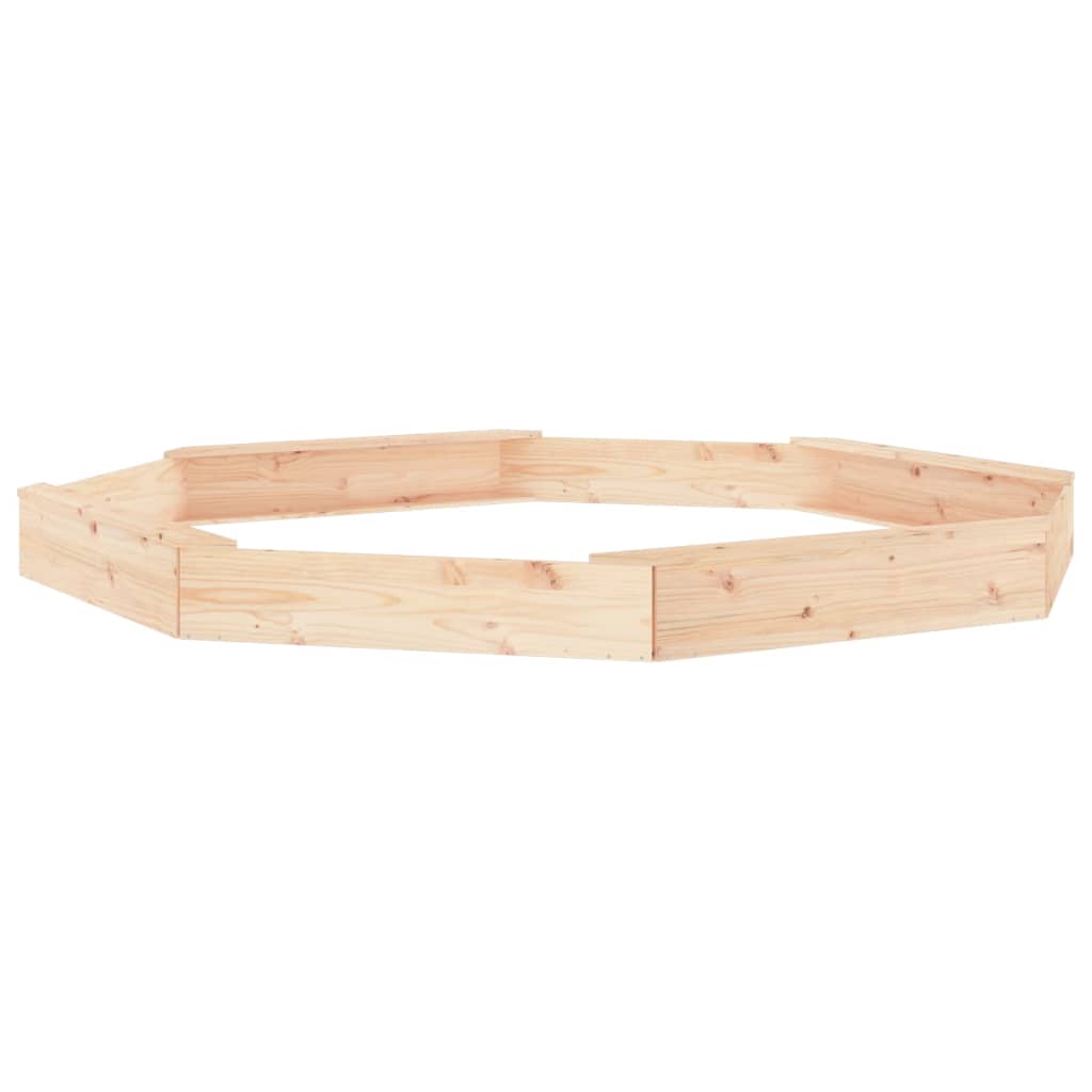 Αμμοδόχος με Καθίσματα Οκτάγωνη από Μασίφ Ξύλο Πεύκου - Pakobazaar