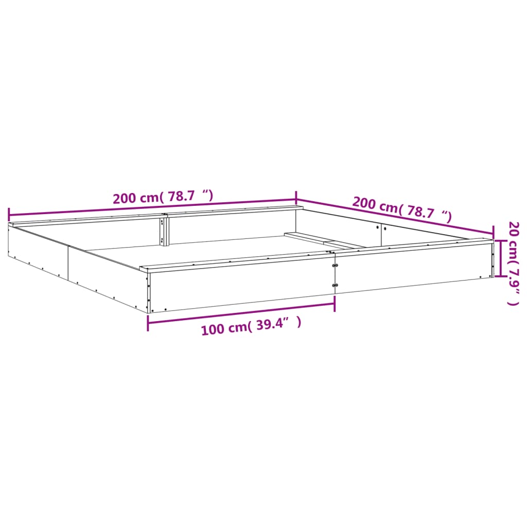 Αμμοδόχος με Καθίσματα Τετράγωνη από Μασίφ Ξύλο Ψευδοτσούγκας