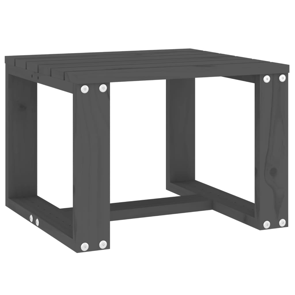 Βοηθητικό Τραπέζι Κήπου Γκρι 40x38x28,5 εκ. Μασίφ Ξύλο Πεύκου