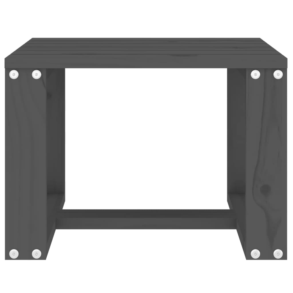 Βοηθητικό Τραπέζι Κήπου Γκρι 40x38x28,5 εκ. Μασίφ Ξύλο Πεύκου