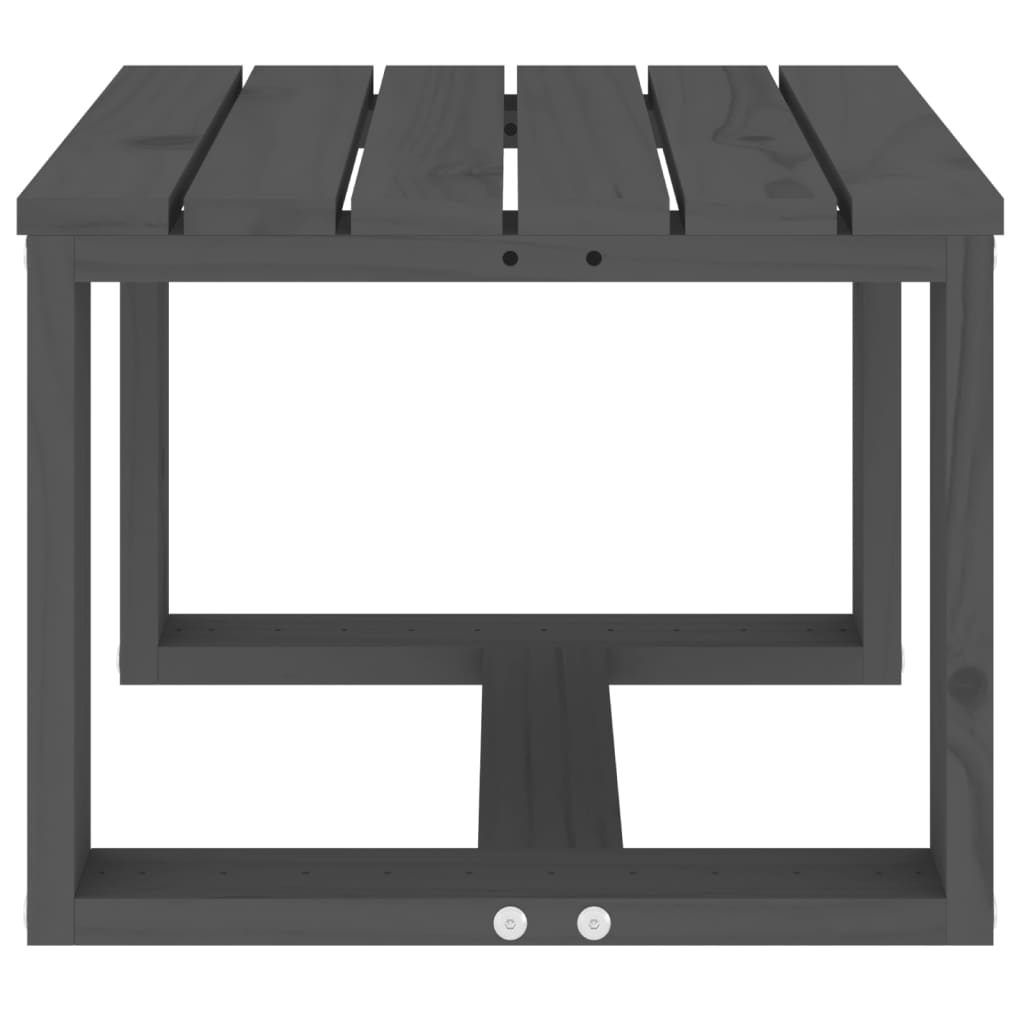 Βοηθητικό Τραπέζι Κήπου Γκρι 40x38x28,5 εκ. Μασίφ Ξύλο Πεύκου