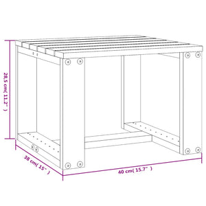 Βοηθητικό Τραπέζι Κήπου Μελί 40x38x28,5 εκ. Μασίφ Ξύλο Πεύκου