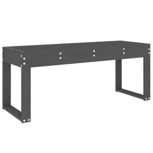 Παγκάκι Κήπου Γκρι 110 x 38 x 45 εκ. από Μασίφ Ξύλο Πεύκου - Pakobazaar
