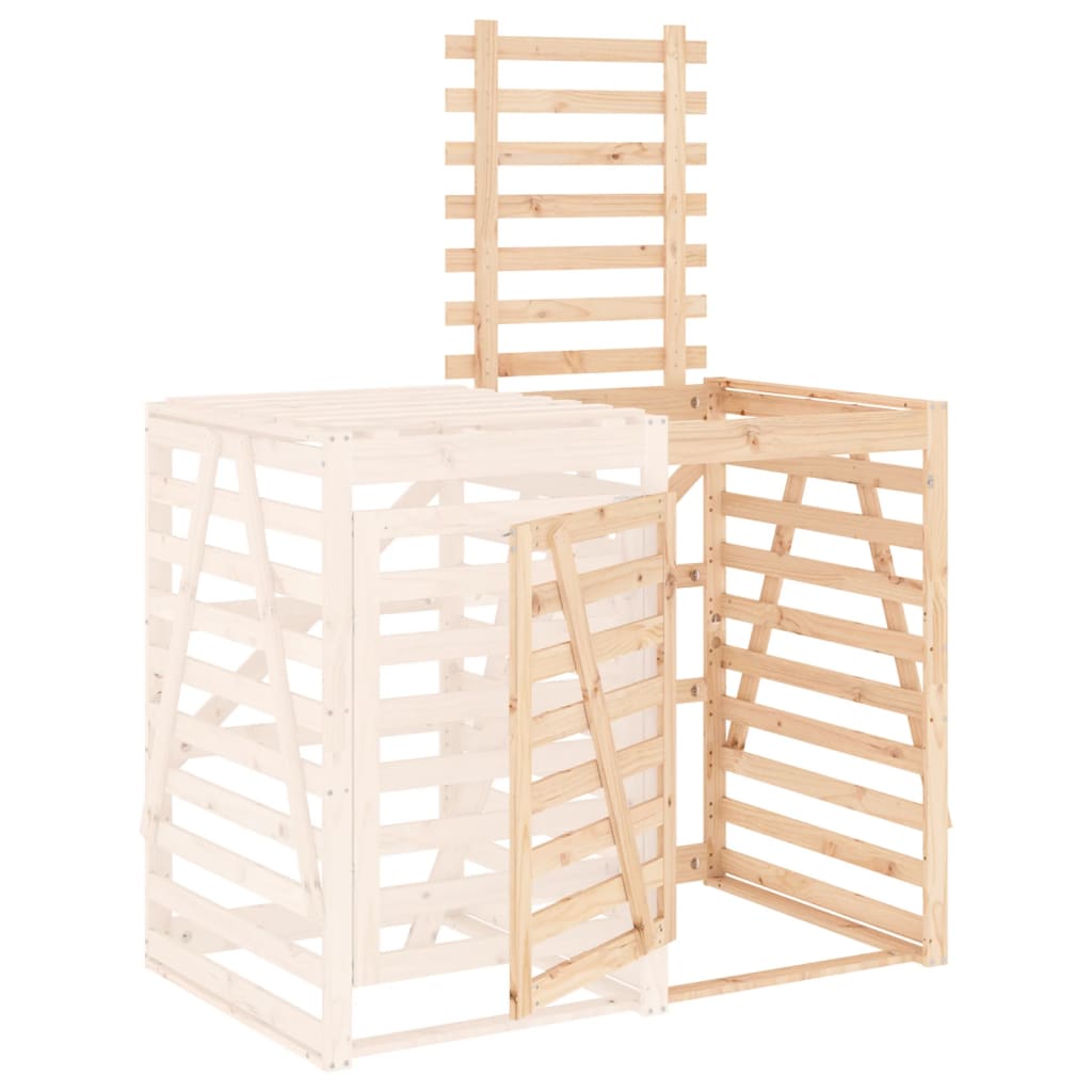 Προέκταση Αποθήκευσης Τροχήλατου Κάδου από Μασίφ Ξύλο Πεύκου