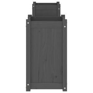 Ζαρντινιέρα Παγκάκι Γκρι 180x36x63 εκ. από Μασίφ Ξύλο Πεύκου - Pakobazaar