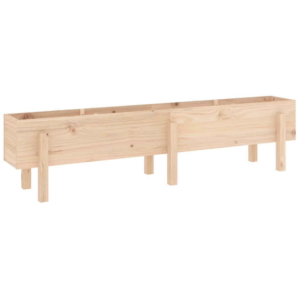 Ζαρντινιέρα Υπερυψωμένη 160 x 30 x 38 εκ. από Μασίφ Ξύλο Πεύκου - Pakobazaar