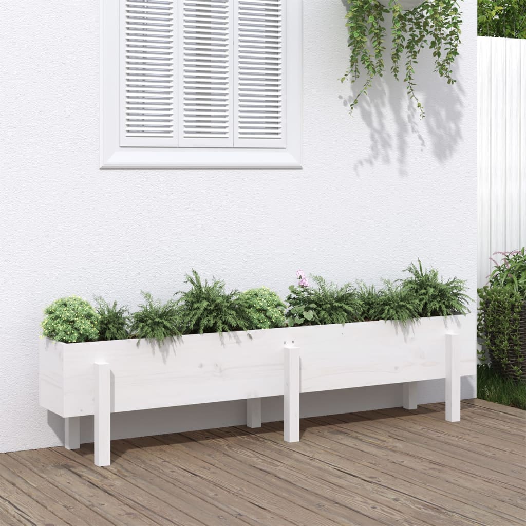 Ζαρντινιέρα Υπερυψωμένη 160 x 30 x 38 εκ. από Μασίφ Ξύλο Πεύκου