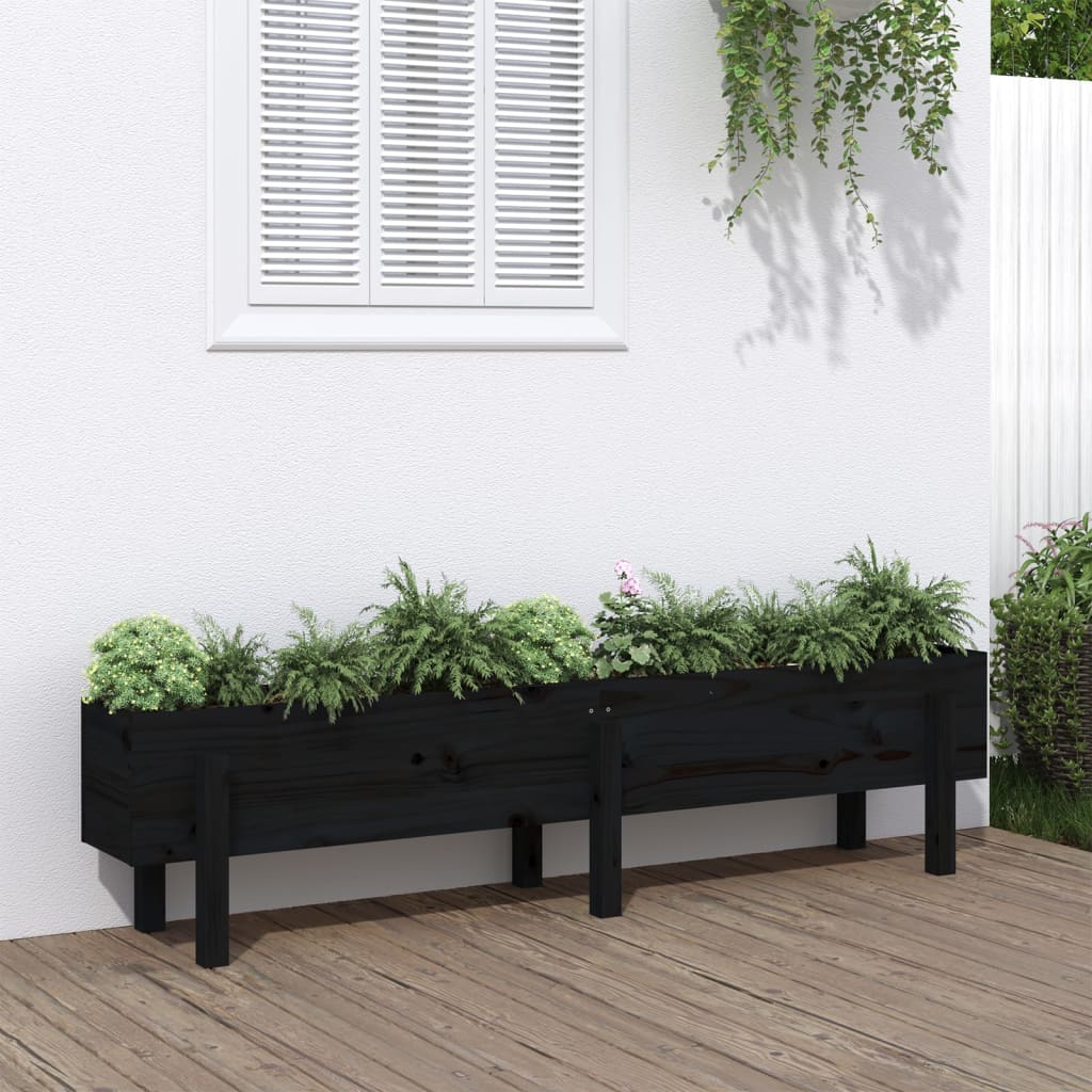 Ζαρντινιέρα Υπερυψωμένη 160 x 30 x 38 εκ. από Μασίφ Ξύλο Πεύκου