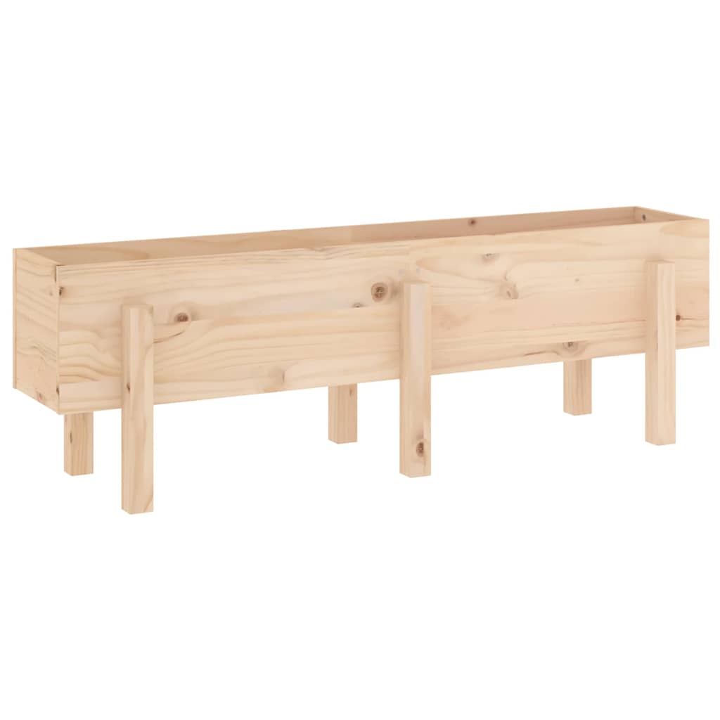 Ζαρντινιέρα Υπερυψωμένη 121 x 30 x 38 εκ. από Μασίφ Ξύλο Πεύκου
