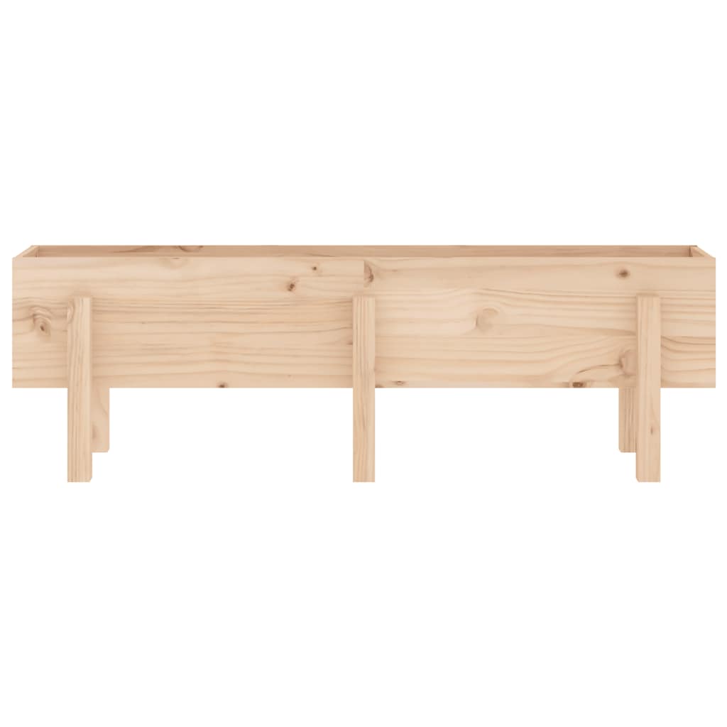 Ζαρντινιέρα Υπερυψωμένη 121 x 30 x 38 εκ. από Μασίφ Ξύλο Πεύκου