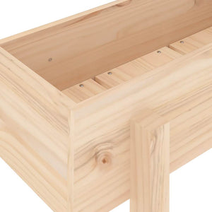 Ζαρντινιέρα Υπερυψωμένη 121 x 30 x 38 εκ. από Μασίφ Ξύλο Πεύκου