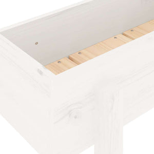 Ζαρντινιέρα Υπερυψωμένη 121 x 30 x 38 εκ. από Μασίφ Ξύλο Πεύκου