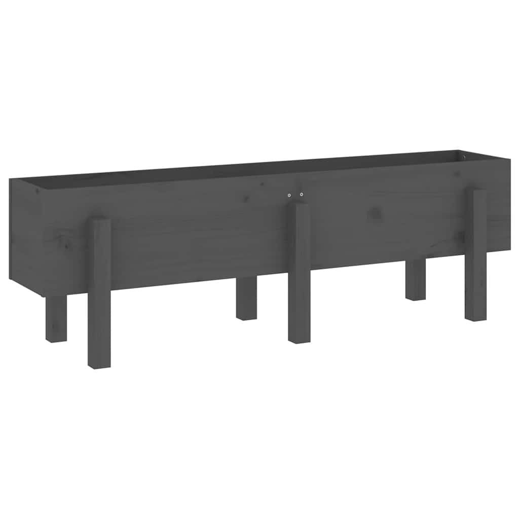 Ζαρντινιέρα Υπερυψωμένη 121 x 30 x 38 εκ. από Μασίφ Ξύλο Πεύκου