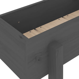 Ζαρντινιέρα Υπερυψωμένη 121 x 30 x 38 εκ. από Μασίφ Ξύλο Πεύκου