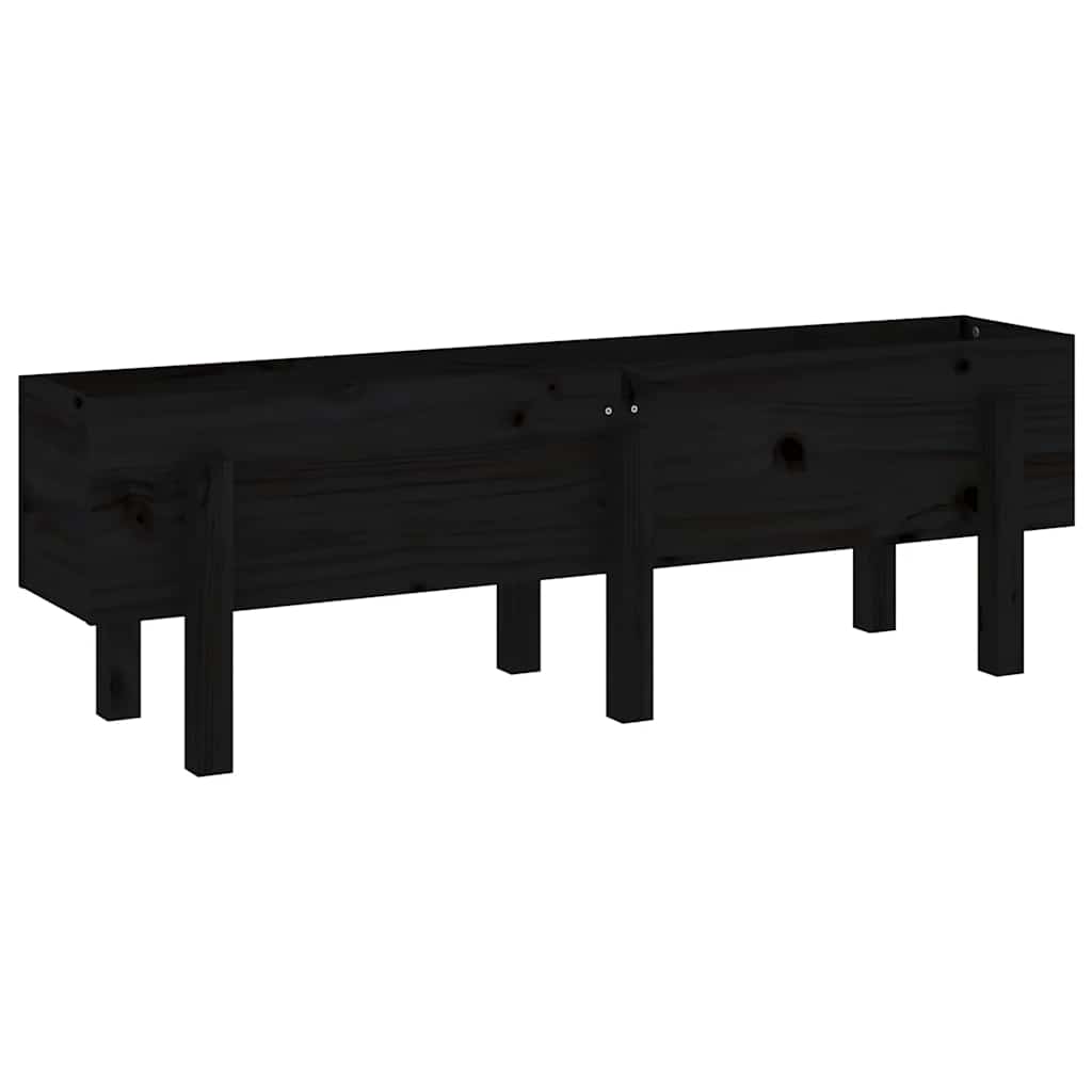 Ζαρντινιέρα Υπερυψωμένη 121 x 30 x 38 εκ. από Μασίφ Ξύλο Πεύκου