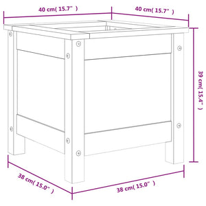 Ζαρντινιέρα Μελί 40 x 40 x 39 εκ. από Μασίφ Ξύλο Πεύκου